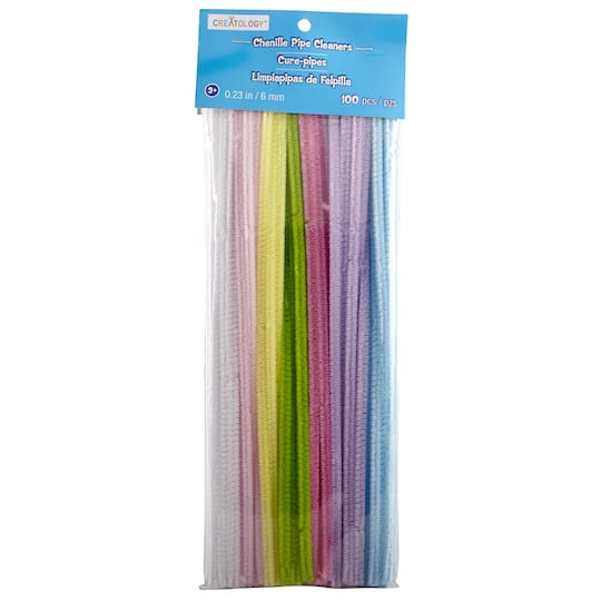 12 Packs: 100 ct. (1,200 total) Pastel Chenille Pipe Cleaners Value Pack by Creatology&#x2122;